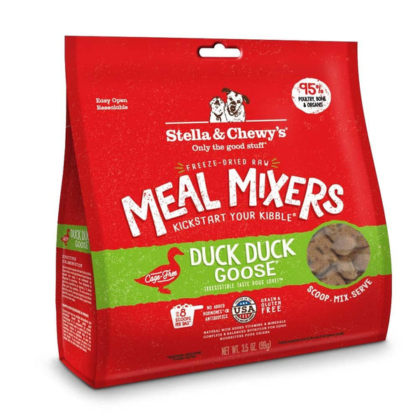 Stella & Chewy's Freeze Dried Raw Duck Duck Goose Meal Mixers Grain Free Dog Food Topper